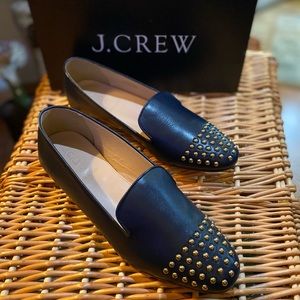 JCREW Darby studded cap toe loafers